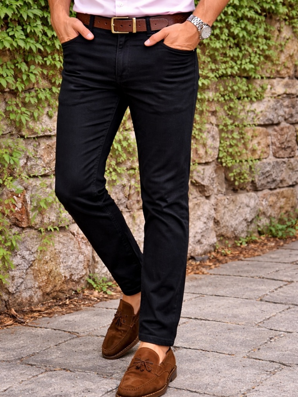 RAG & BONE Standard Issue Fit 1 Skinny Leg Men's Black Button-Fly Jeans, 32